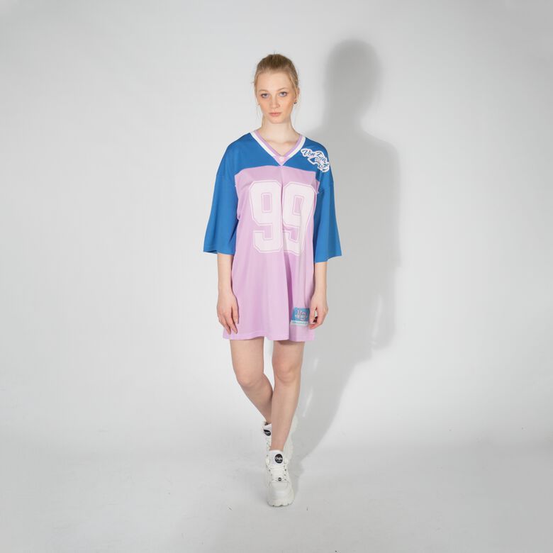 (image for) Ausverkauf Von Dutch Originals -Karol Oversized T-Shirtkleid V-Ausschnitt, light pink F0817666-01642